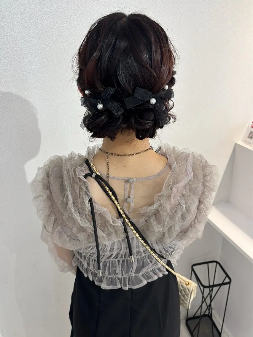 ミディアム ヘアセット 朝倉 梨湖のマツエク・マツパデザイン