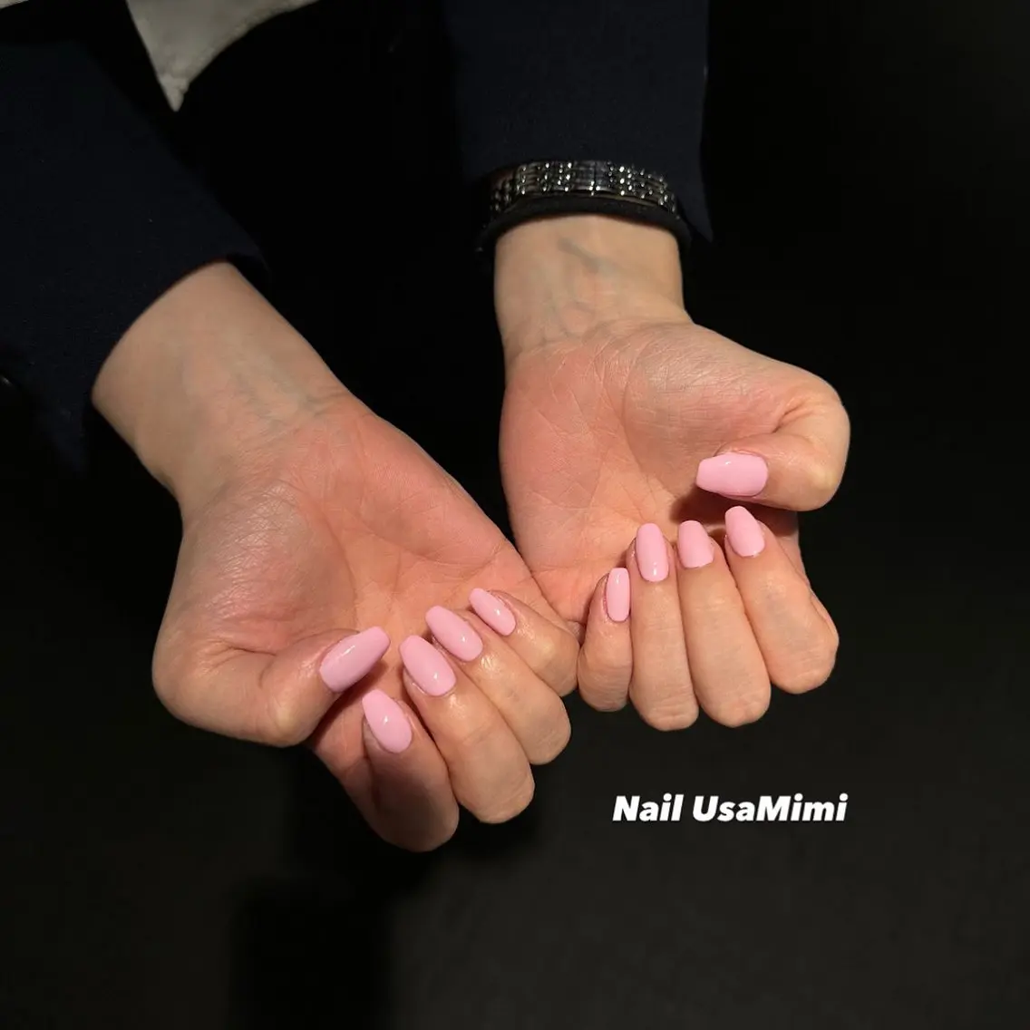 ネイル ピンク 本町NailUsaM imi MOMOKAのネイルデザイン