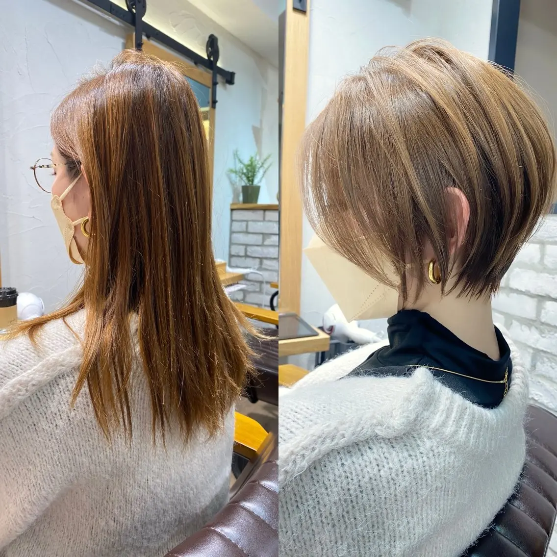 ショート カット ヘアカラー トリートメント 銀座/大人ショート /絶壁解消/若狭のヘアスタイル
