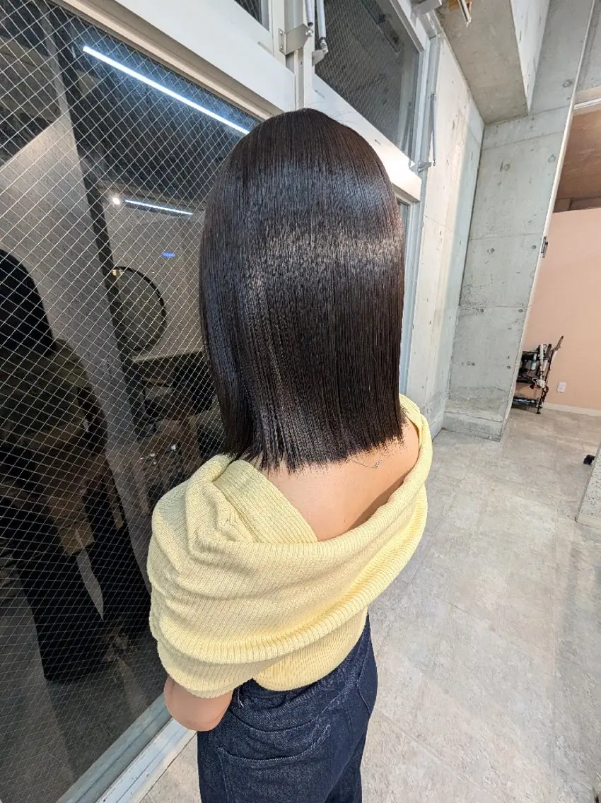 ミディアム 縮毛矯正 トリートメント 髪質改善.縮毛矯正 ×韓国ヘアyukiのヘアスタイル