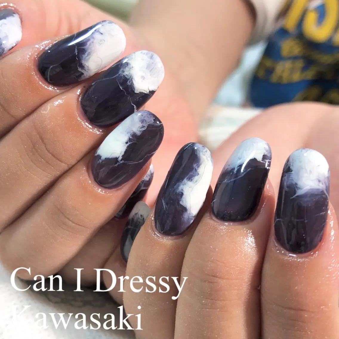 ネイル ニュアンスネイル パープル ハンドネイル Can I 川崎店 三島 久美子のネイルデザイン