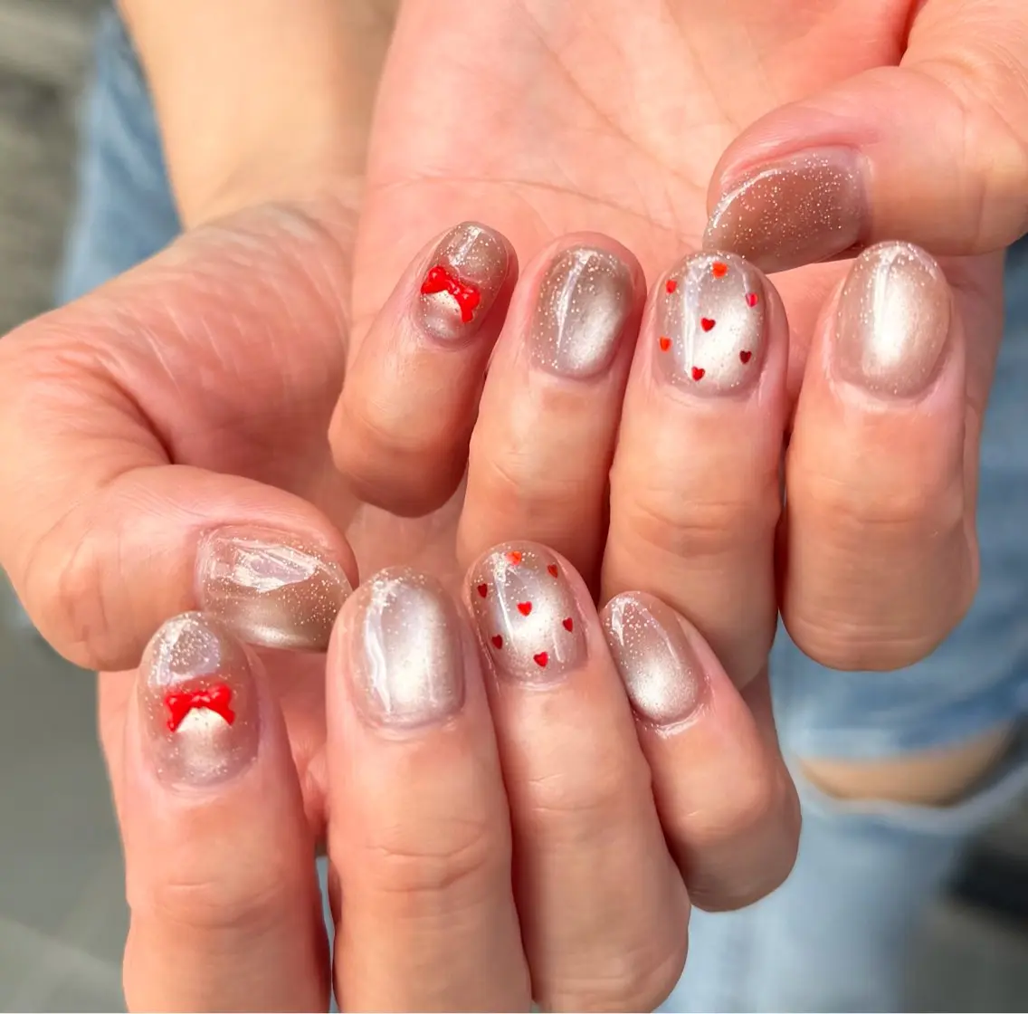 ネイル ハート ハンドネイル HazeGrass NAILのネイルデザイン