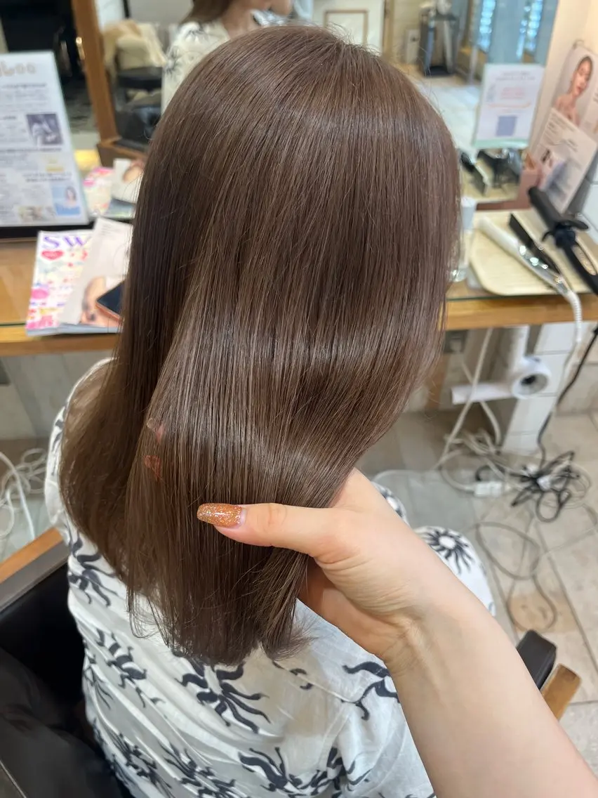 カラー Miwa🦋渋谷/ 透明感カラー/セットのヘアスタイル