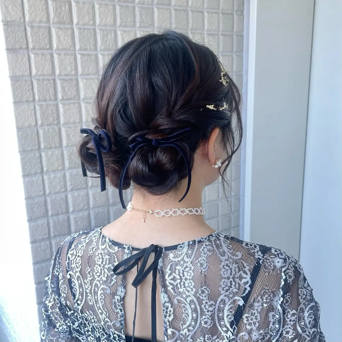 ヘアアレンジ ヘアセット 銀座：似合わせカラー オリーブ🫒アレンジのヘアスタイル