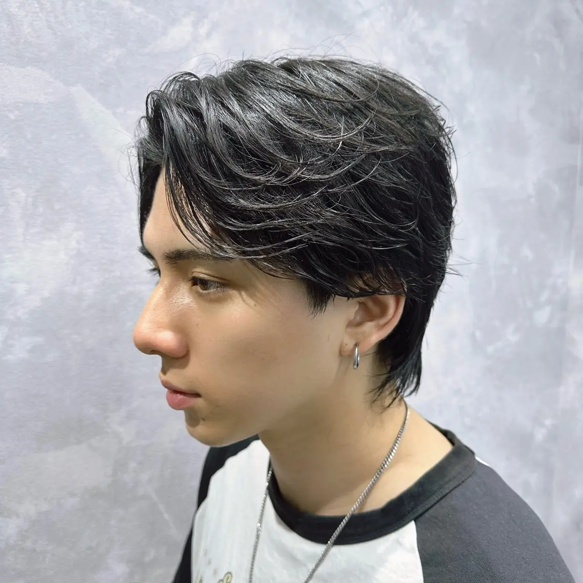 (メンズ) カット+フェザーパーマの写真