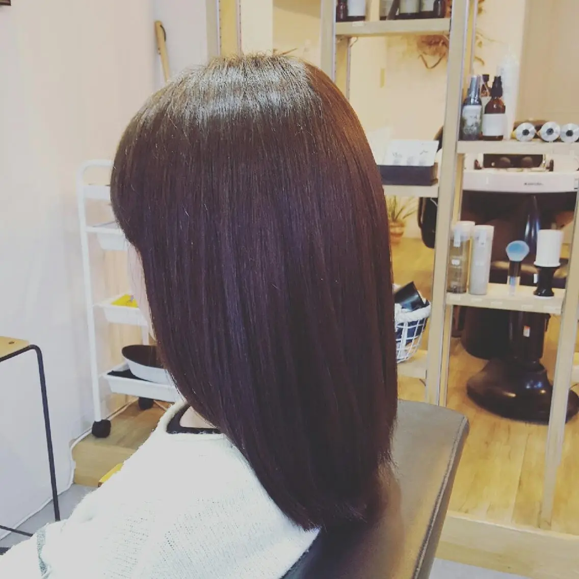セミロング 縮毛矯正 トリートメント spa hair ark 富井直美のヘアスタイル