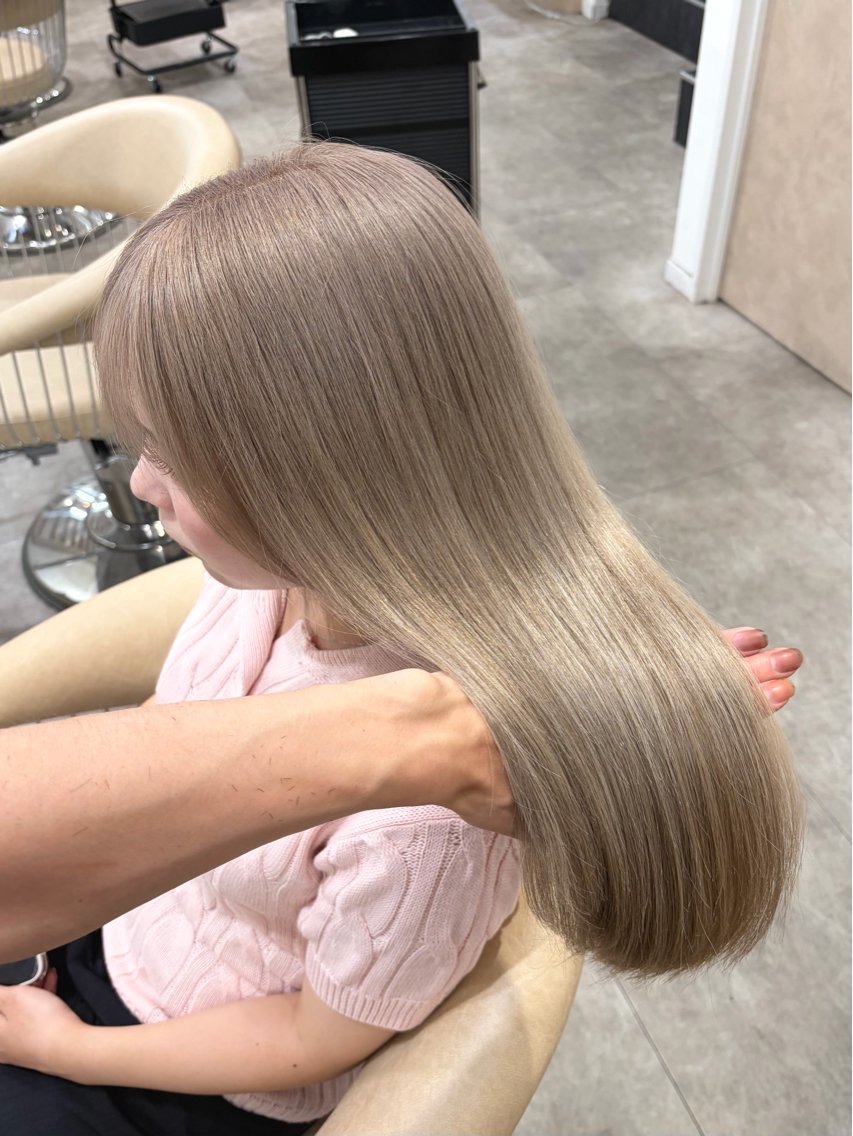 ロング カット ヘアカラー トリートメント 廣庭 勇人のヘアスタイル