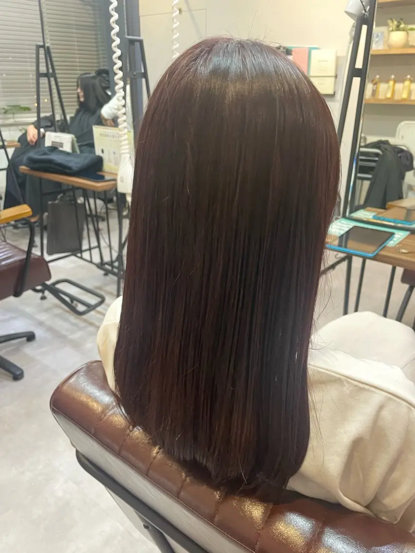 セミロング カラー カット ヘアカラー トリートメント 原 麻耶のヘアスタイル
