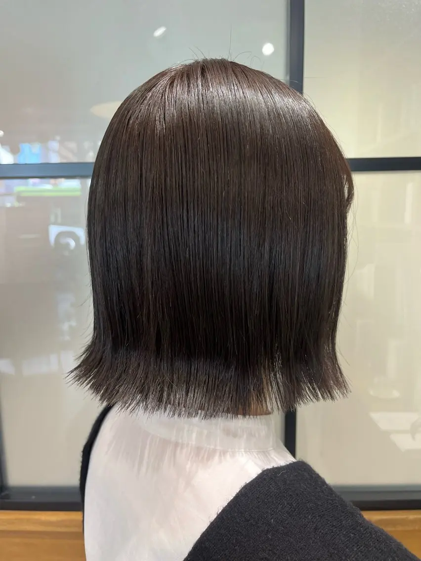ミディアム 切りっぱなしボブ ボブ ✿ すずかのヘアスタイル