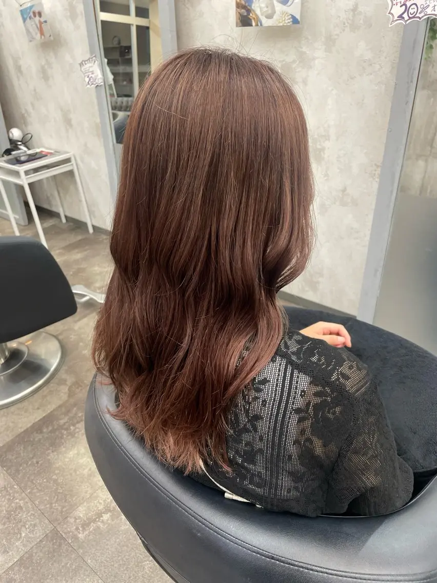 ロング カラー 縮毛矯正 艶カラー/ Lua店 れいあのヘアスタイル