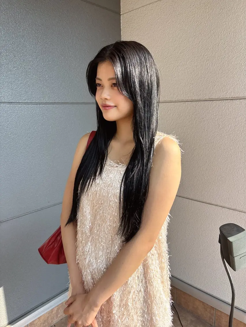 ロング カラー 安藤楓華 fuka andoのヘアスタイル