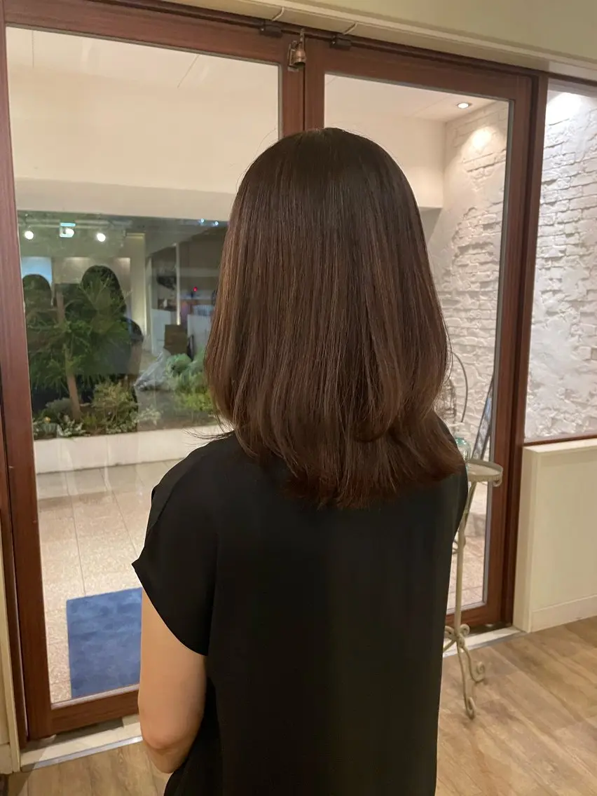 ミディアム care'A 林のヘアスタイル
