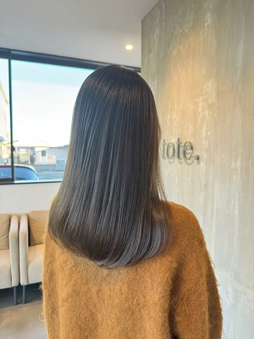セミロング カラー カット ヘアカラー 透明感カラー 天羅のヘアスタイル