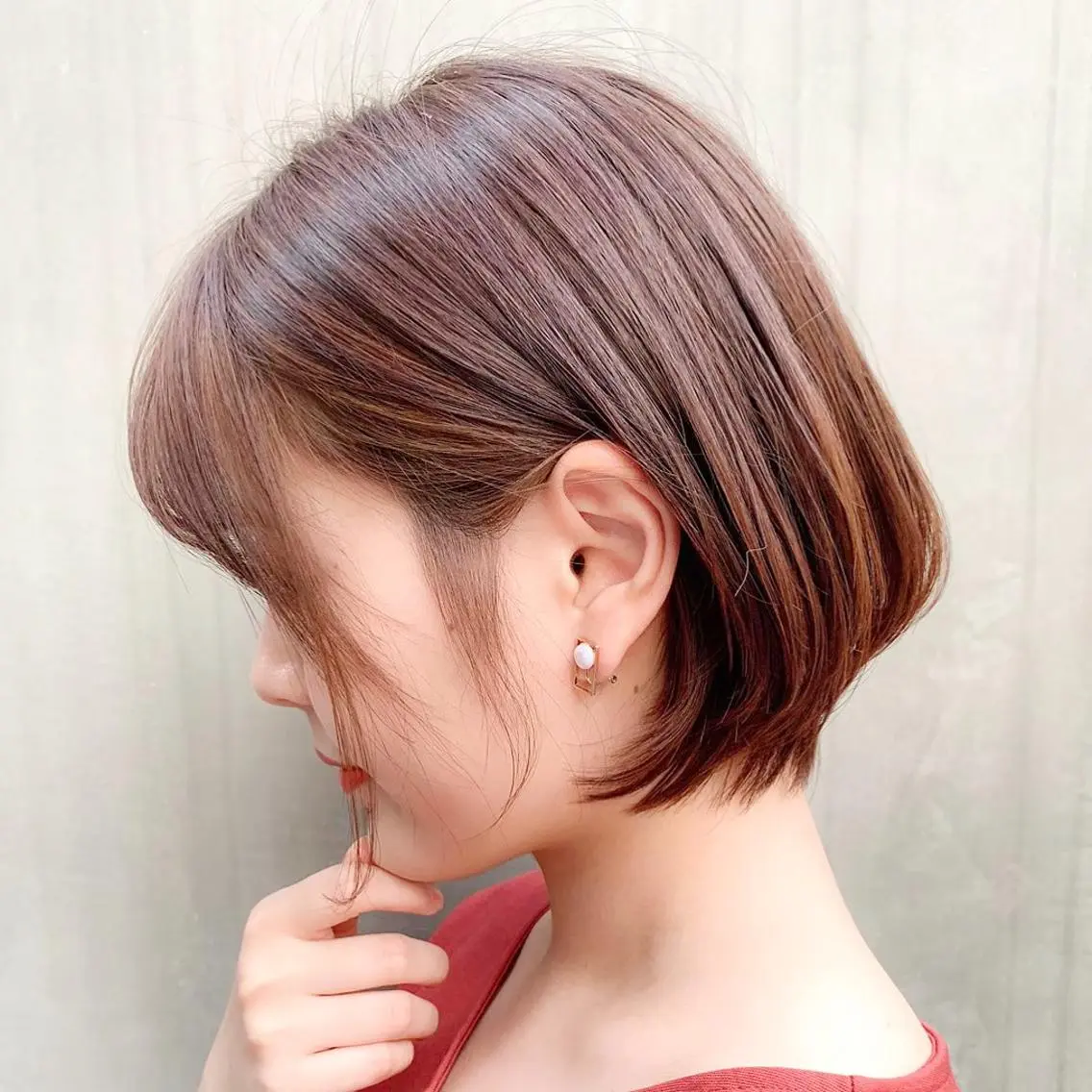 ショート カラー 💕コテ巻き風パーマ 💕KEIYA 💕のヘアスタイル