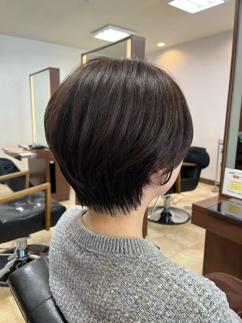 ショート くびれヘア ショートヘア 大知 眞子のヘアスタイル