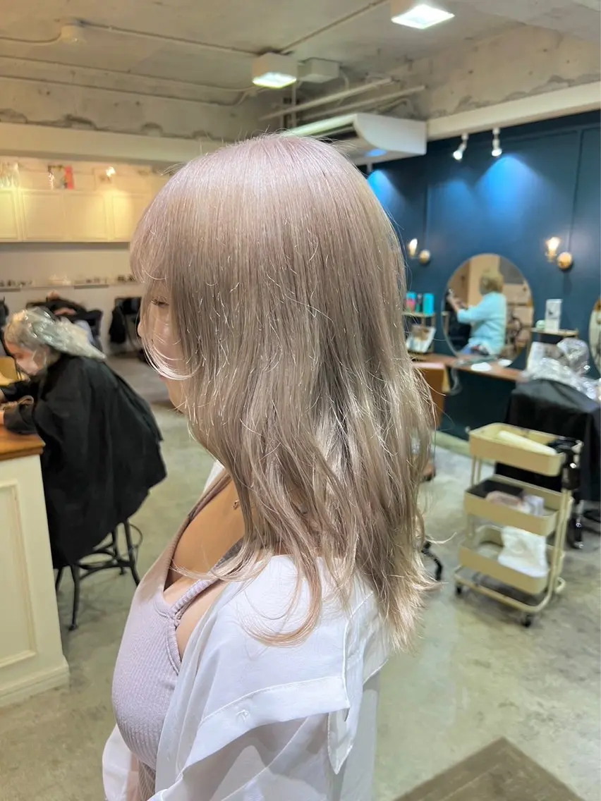 ミディアム カラー ヘアアレンジ ヘアカラー 高島 凜のヘアスタイル