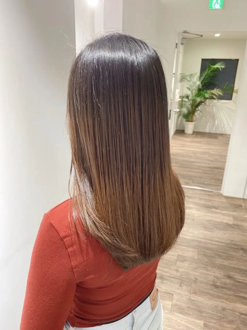 ロング カット ハイライト⭐️上野 高広のヘアスタイル