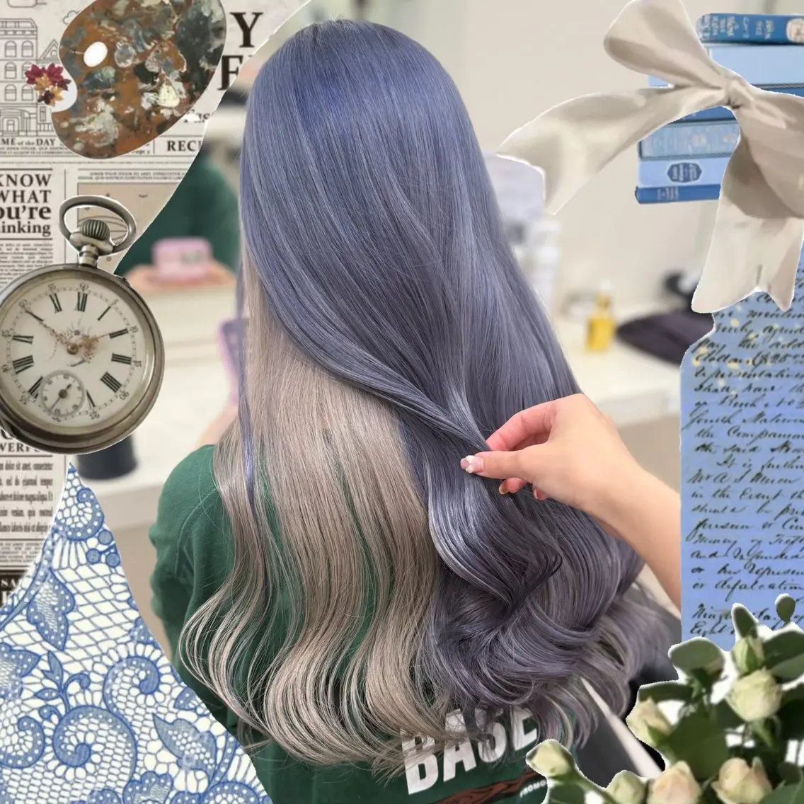 ミディアム カラー ヘアアレンジ ヘアカラー トリートメント 🌈くれは🎨デザイ ン🌟ダメージレスのヘアスタイル