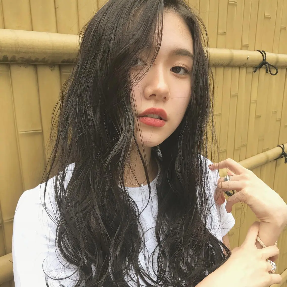 ロング カラー 透明感カラー ハイトーンボブ 前田 表参道　グレージュのヘアスタイル