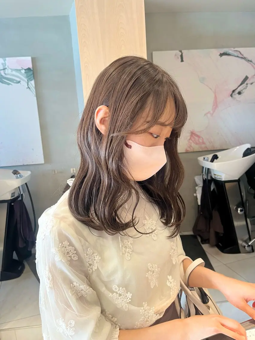 セミロング カラー カット ヘアカラー トリートメント ヘッドスパ 🎀艶モテカラー🎀 彩季のヘアスタイル