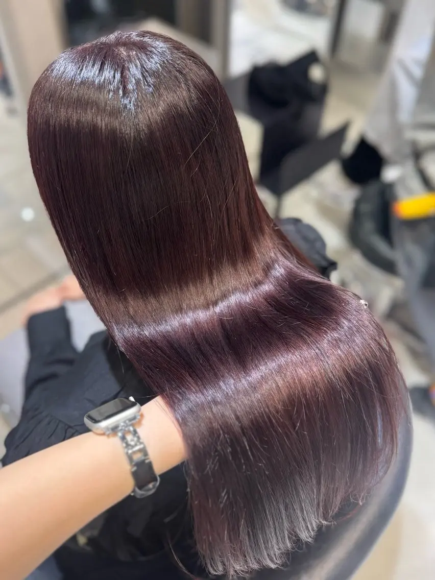 ロング カラー ヘアカラー トリートメント 🐈⬛カチモリ/暖 色/𝐌𝐢𝐤𝐮のヘアスタイル