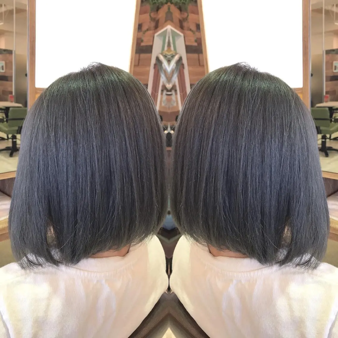 ショート カラー グレージュ 青木 茂樹⭐️ 透明感カラーのヘアスタイル