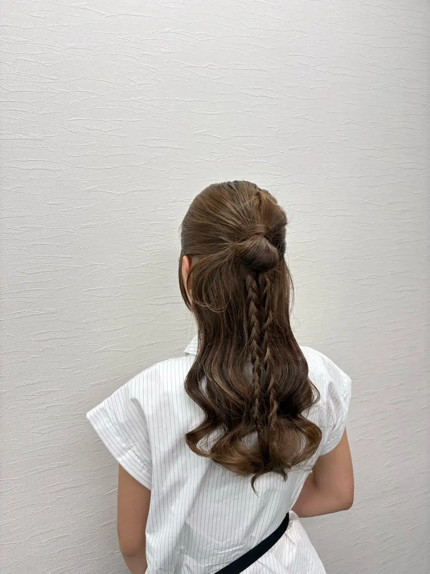 ロング ヨシンモリ ヘアセット YUMEYAKATA 五条店のヘアスタイル