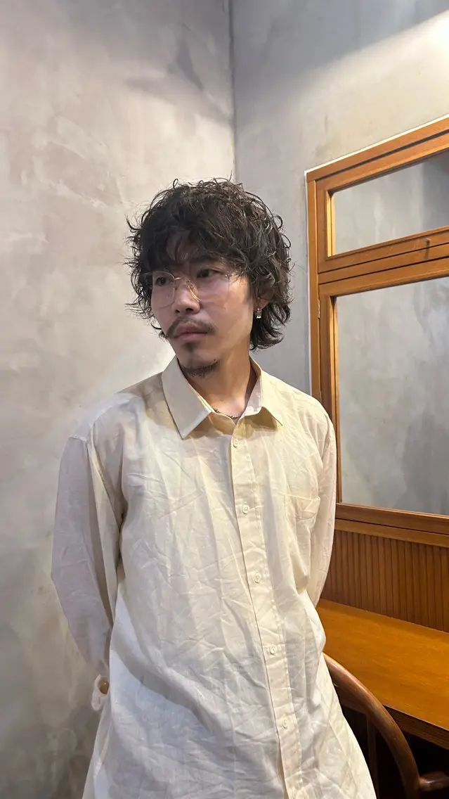 パーマ メンズ マッシュ メンズパーマ ニュアンスパーマ カット パーマ トリートメント 🌿ボブ パーマ高橋啓太🌿のヘアスタイル