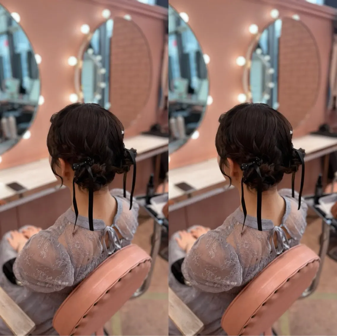 ミディアム ヘアアレンジ ヘアセット 梅田茶屋町ヘアセット 🎀RIONA🎀のヘアスタイル