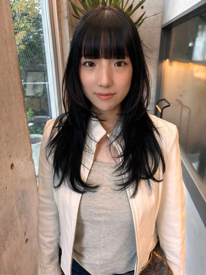 前髪カットの写真