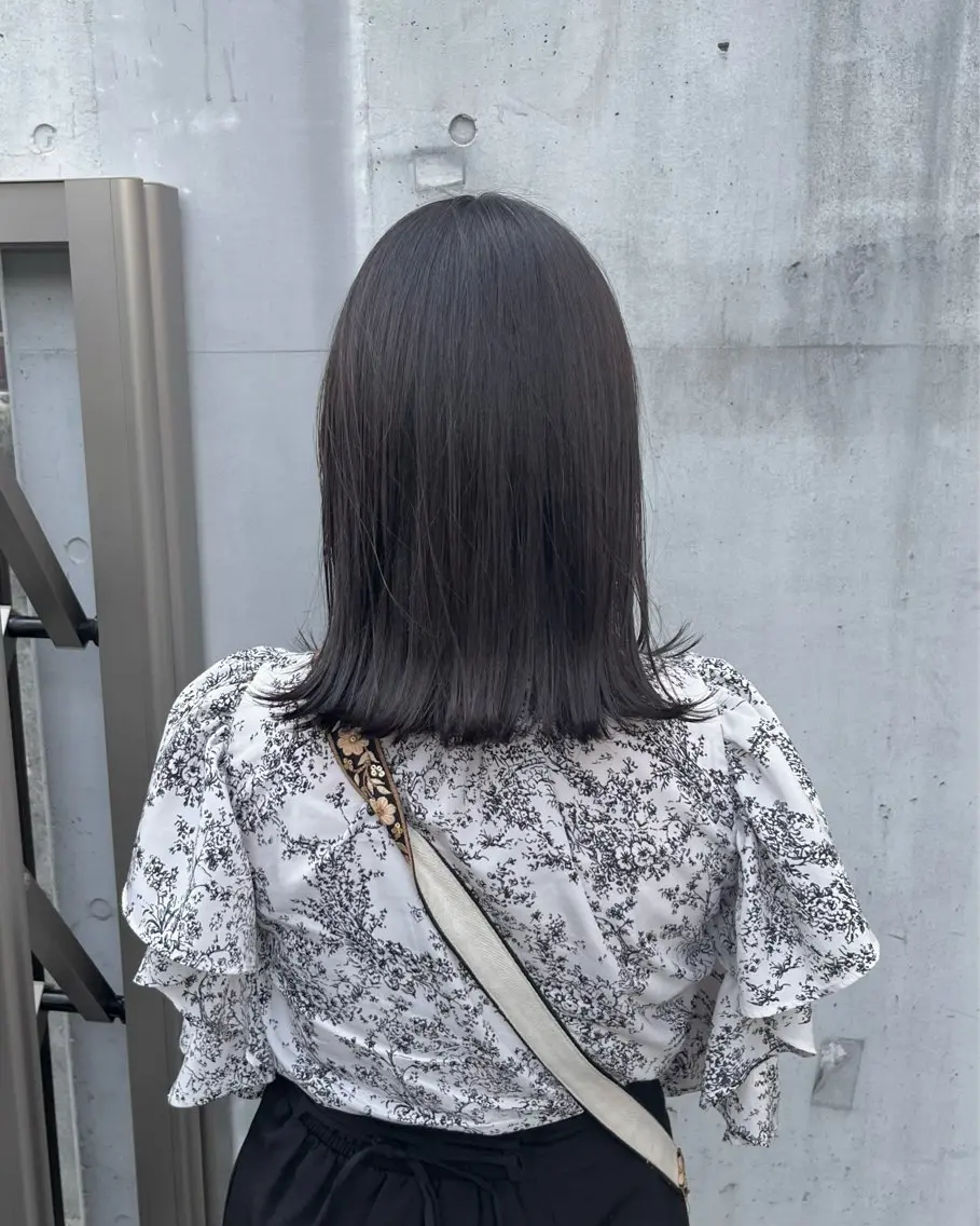 ミディアム カラー カット ヘアカラー 暗髪とオリーブ🌿 渡辺拓人のヘアスタイル