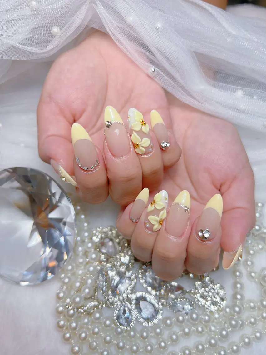 ネイル アートネイル オーロラネイル チークネイル 長さ出し フットネイル Miya _nailのネイルデザイン
