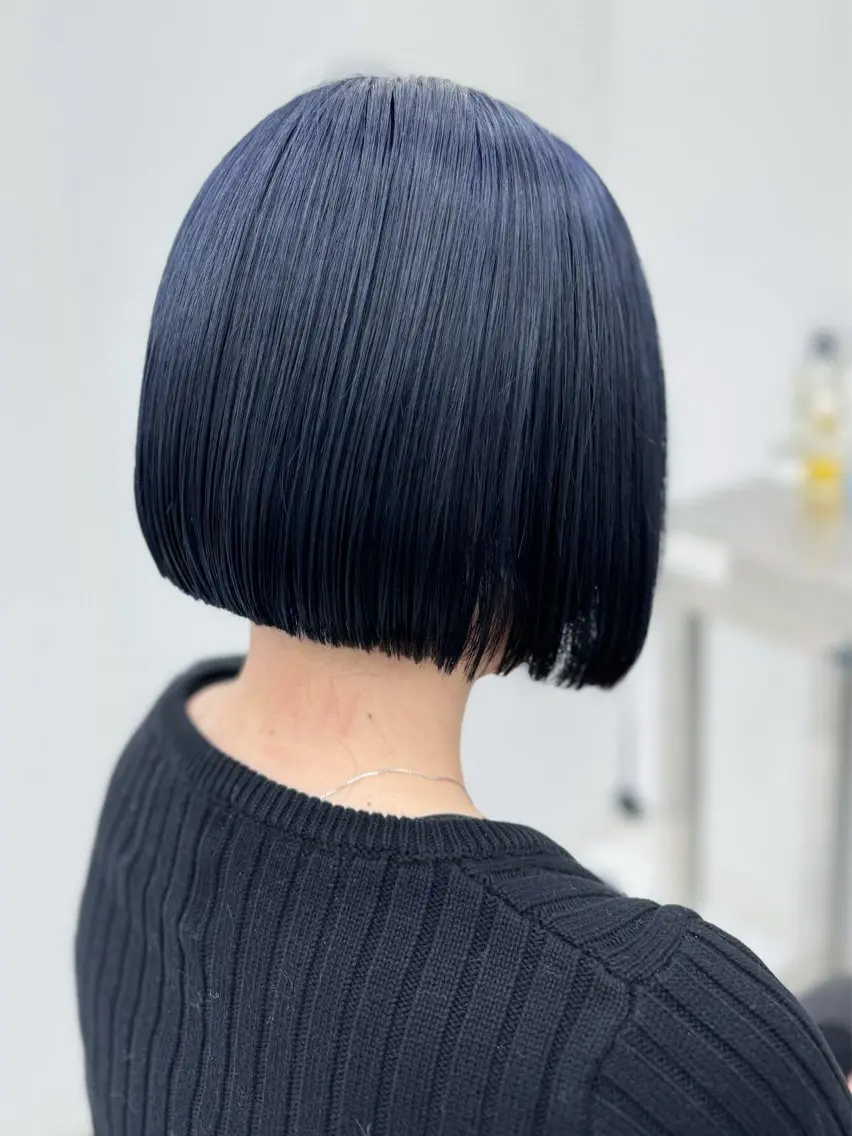 ショート カラー ヘアアレンジ カット 縮毛矯正 トリートメント ヘアセット 縮毛矯正🤍 ボブ/ HIKARIのヘアスタイル