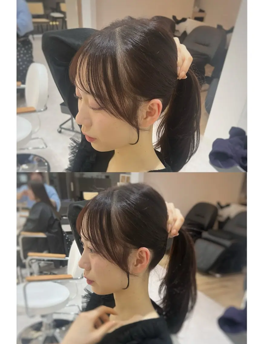 ロング カラー カット ヘアカラー トリートメント 🌿海山龍馬🌿前髪 /顔まわり/レイヤーのヘアスタイル