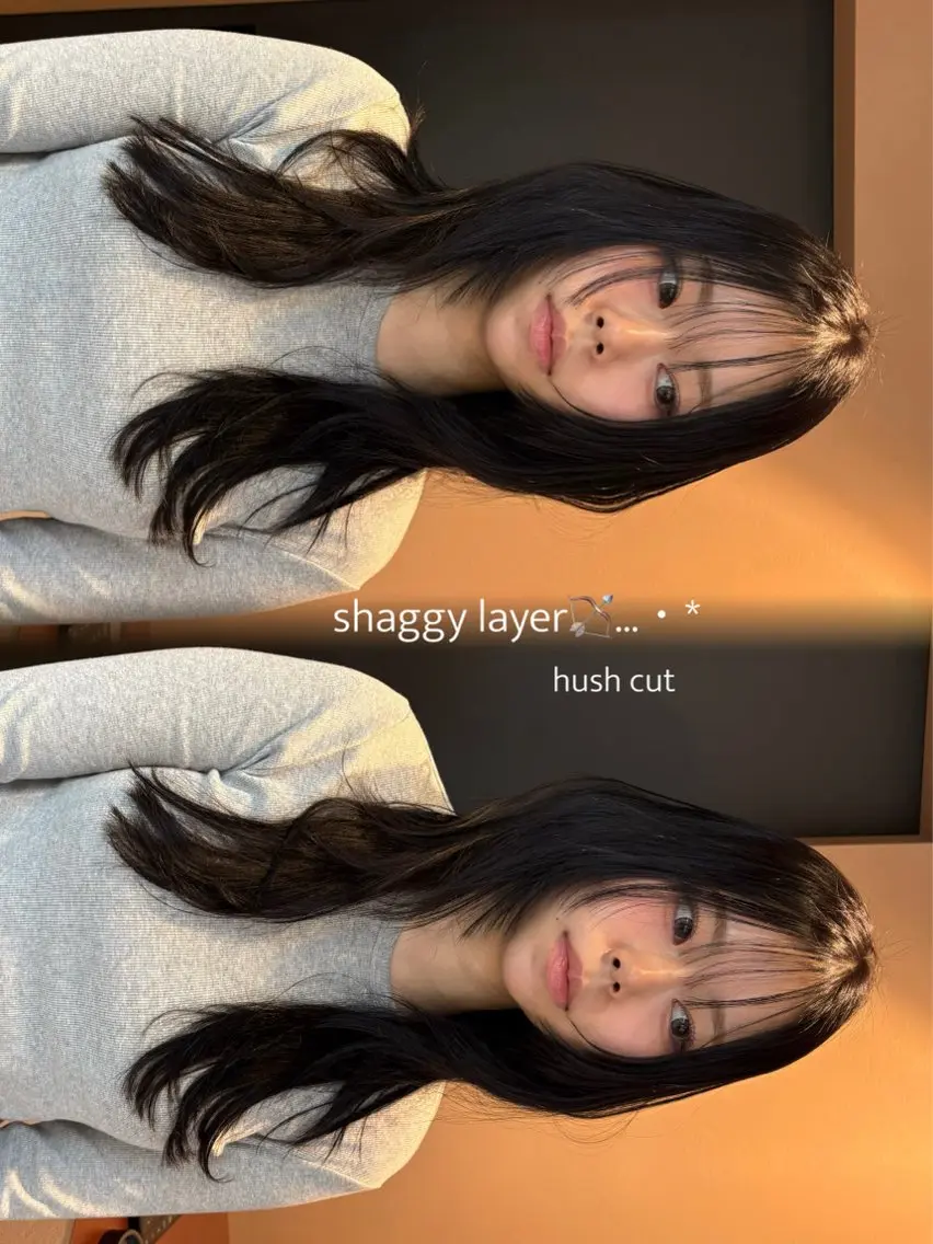 ロング ハッシュカット 韓国風ヘア レイヤーカット シャギー カット 韓国レイヤー YOKE reinaのヘアスタイル