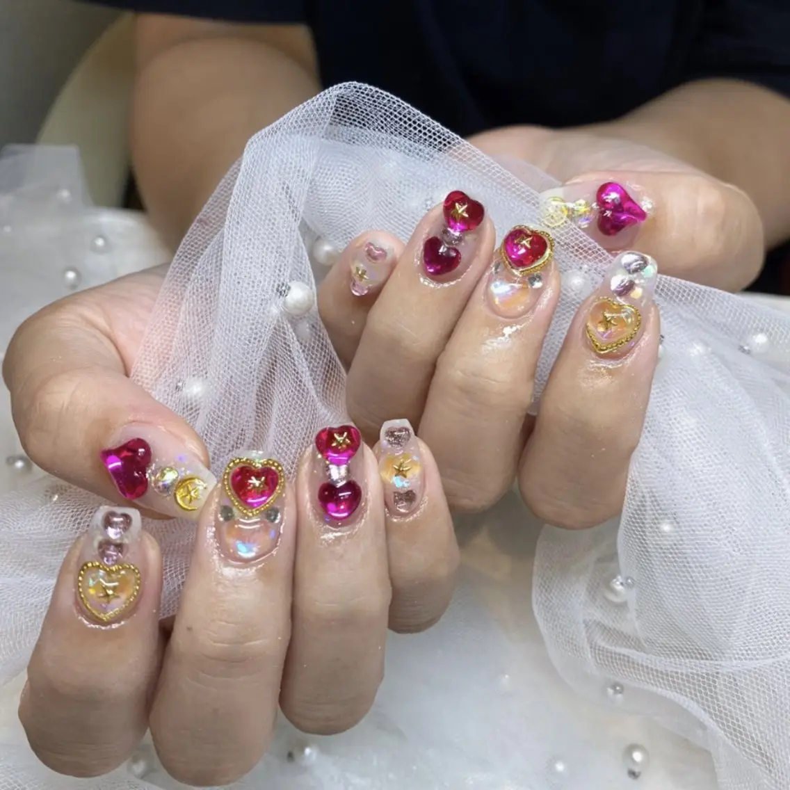 ネイル ストーンネイル ハンドネイル UM Nail Salonのネイルデザイン