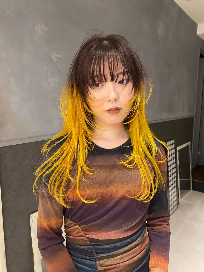 ロング カラー 田中 里奈のヘアスタイル