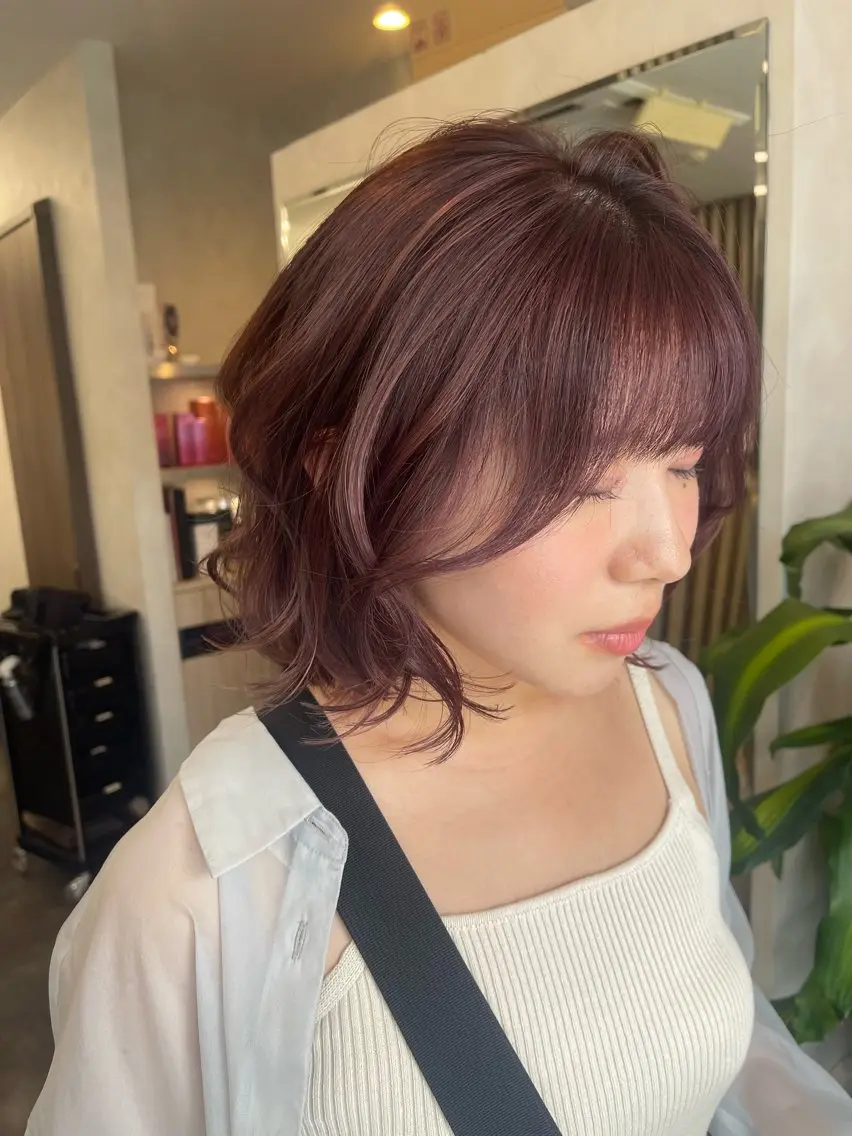 ショート カラー ブラウンカラー ピンクカラー ピンクブラウン ヘアカラー ダブルカラー /まつ毛パーマ🎀のヘアスタイル
