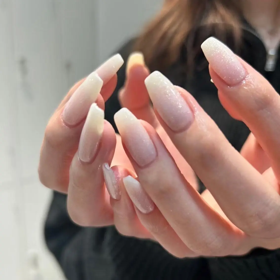 セミロング ハンドネイル 自爪育成/zina/ KIMIのネイルデザイン