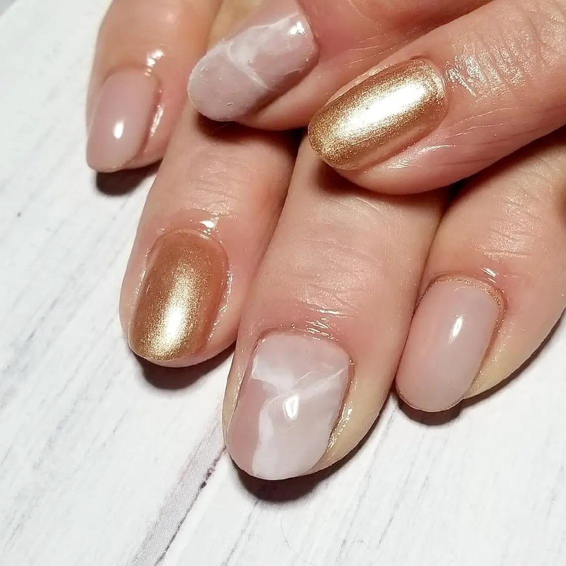ネイル アートネイル グラデーション 大理石ネイル(マーブル) 個人サロン saltnailのネイルデザイン