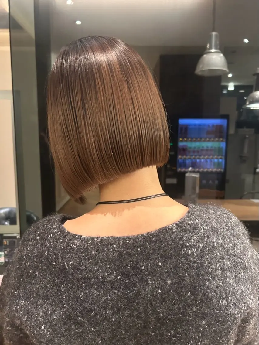 ミディアム ボブ カット 梶原 美保のヘアスタイル