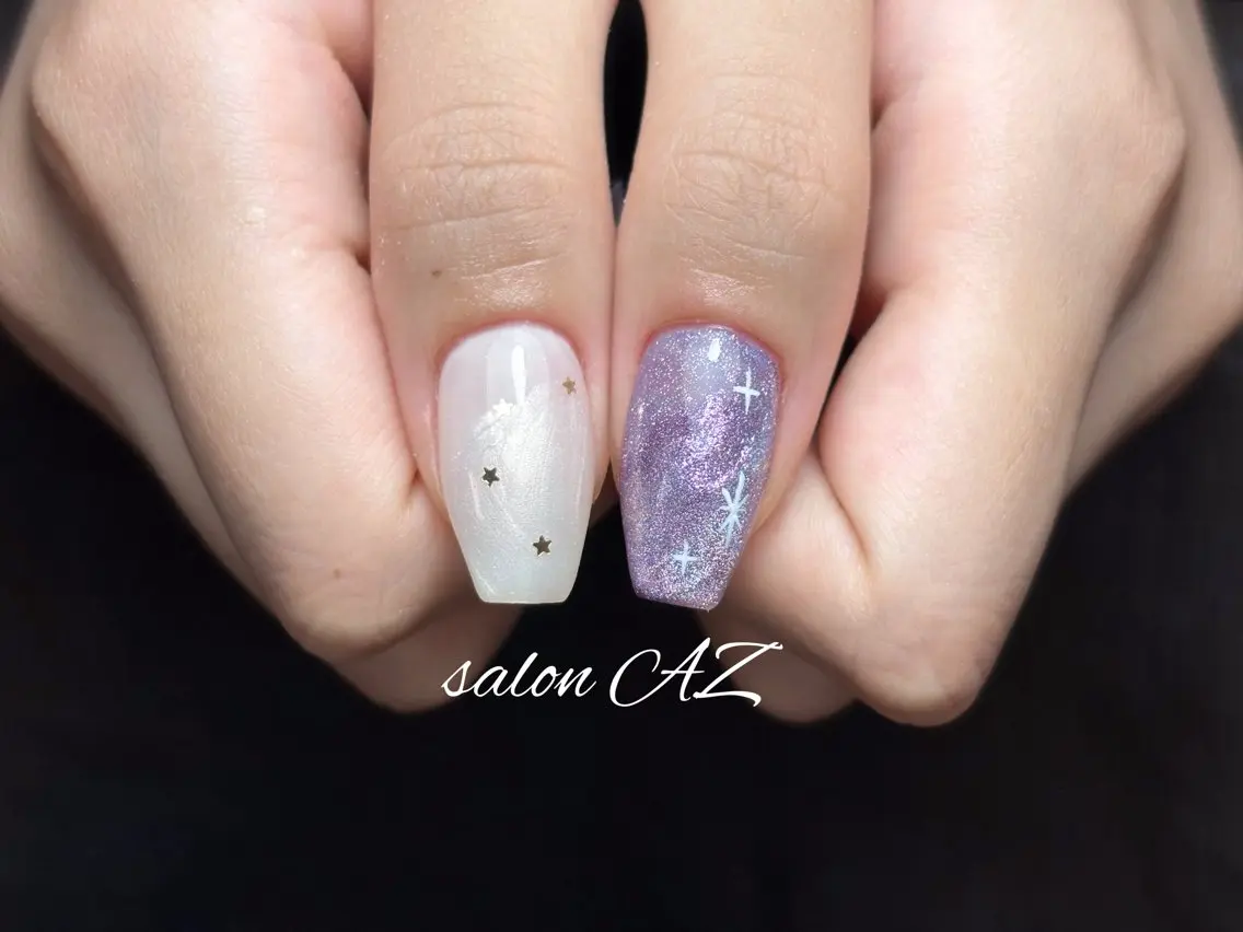 ネイル アートネイル 長さ出し フットネイル フレンチネイル ジェルネイル salon AZのネイルデザイン