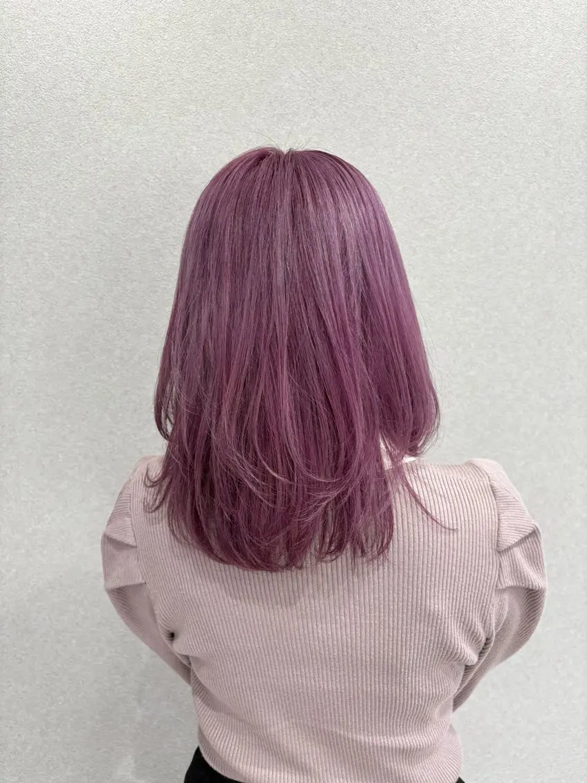 ミディアム カラー ヘアカラー レイヤーカット/ ヘアカラー/RENAのヘアスタイル