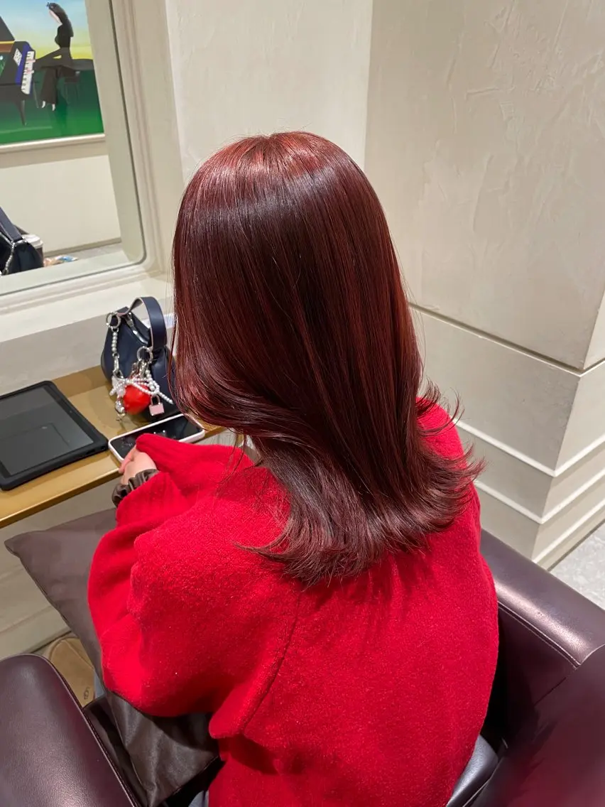 ミディアム カット ヘアカラー 本城 紗良のヘアスタイル