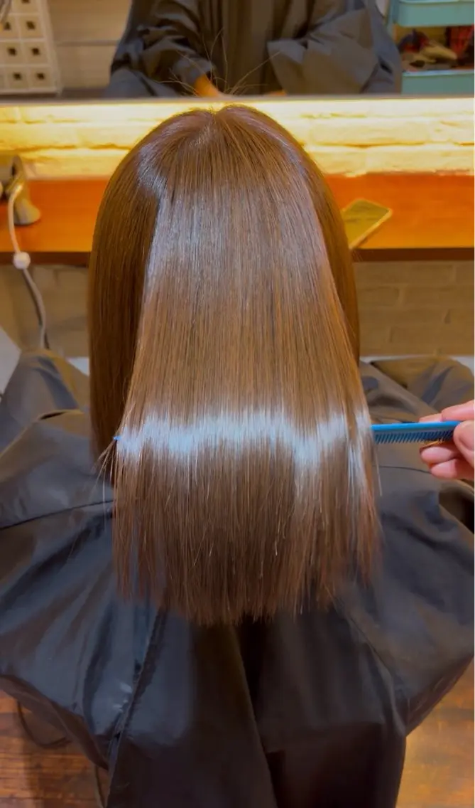 カラー ブリーチ ブリーチなしカラー 髪質改善 ヘアカラー トリートメント CoCoon sayuのヘアスタイル