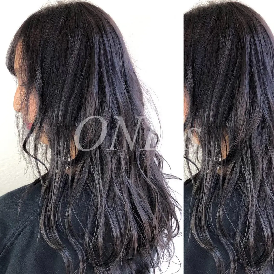 ロング カラー JuNブリーチに 縮毛矯正するプロのヘアスタイル
