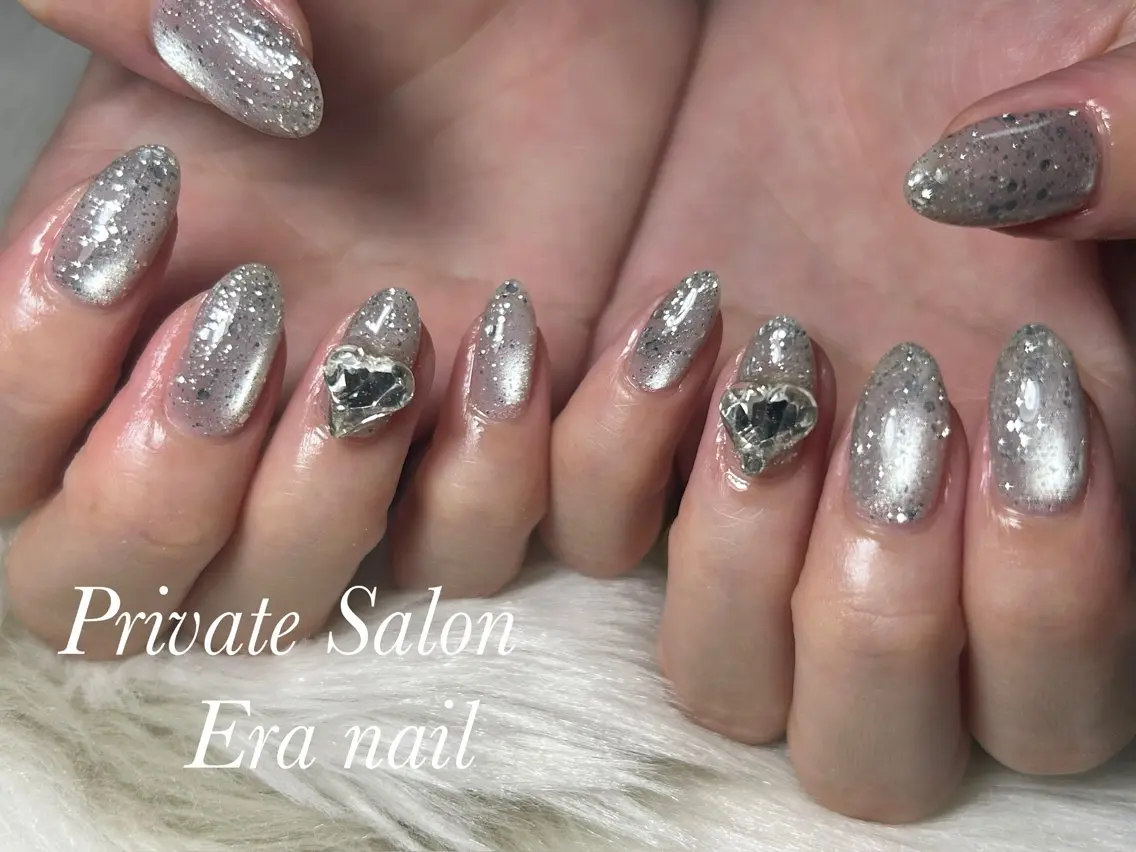 ネイル マグネットネイル マグネットワンカラー ワンカラーネイル ハンドネイル Era nailのネイルデザイン