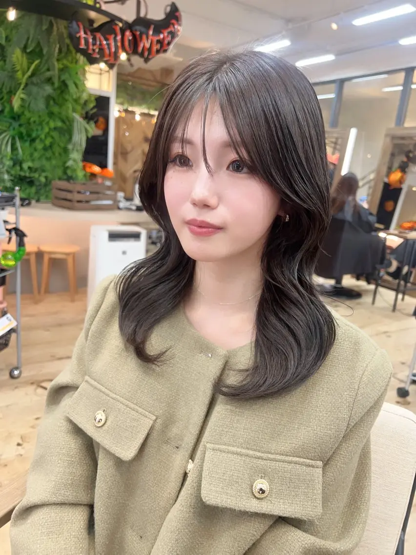 ミディアム 顔周りカット カット ヘアカラー 🩶レイヤーカット/ さわ🩶のヘアスタイル