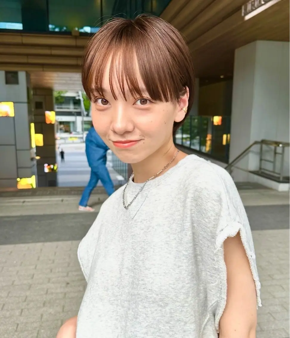 ショート カット ヘアカラー 骨格診断で絶対可愛い ✨丸みショート✨凌弥のヘアスタイル