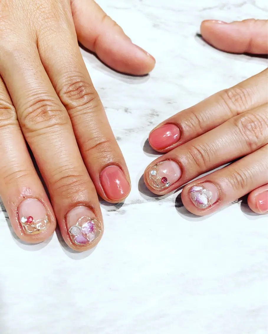 ネイル オフィスネイル シンプルネイル ハンドネイル フットネイル ハンドケア ✴︎:.｡. MAKI.｡.:✴︎のネイルデザイン